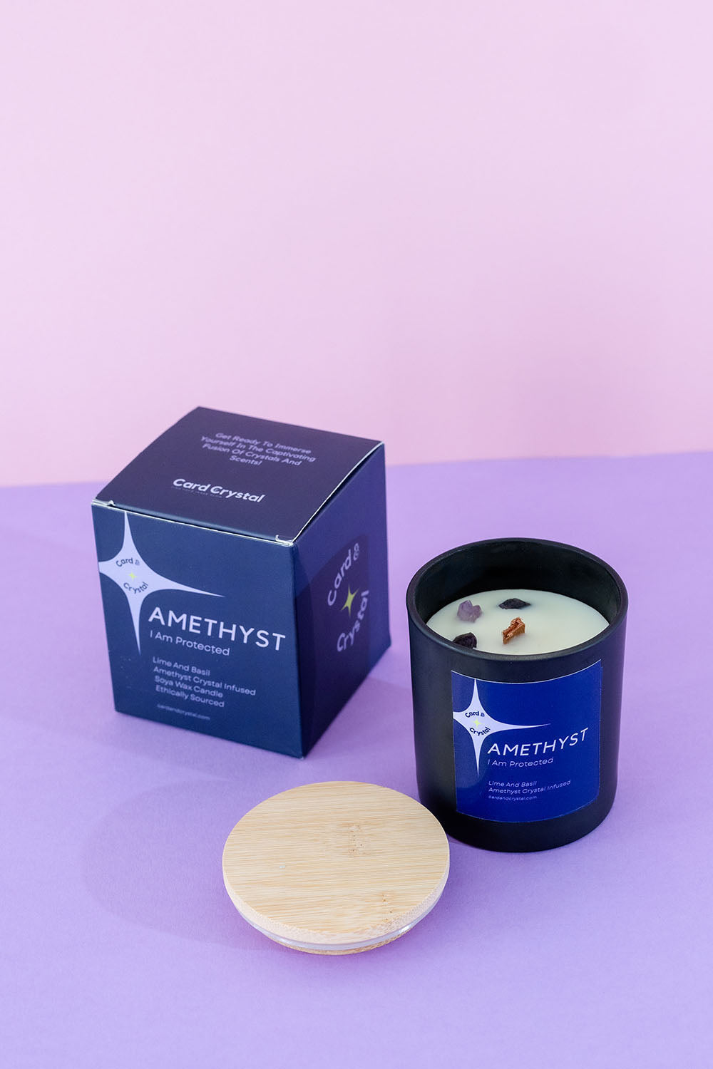 Amethyst Crystal Infused Candle