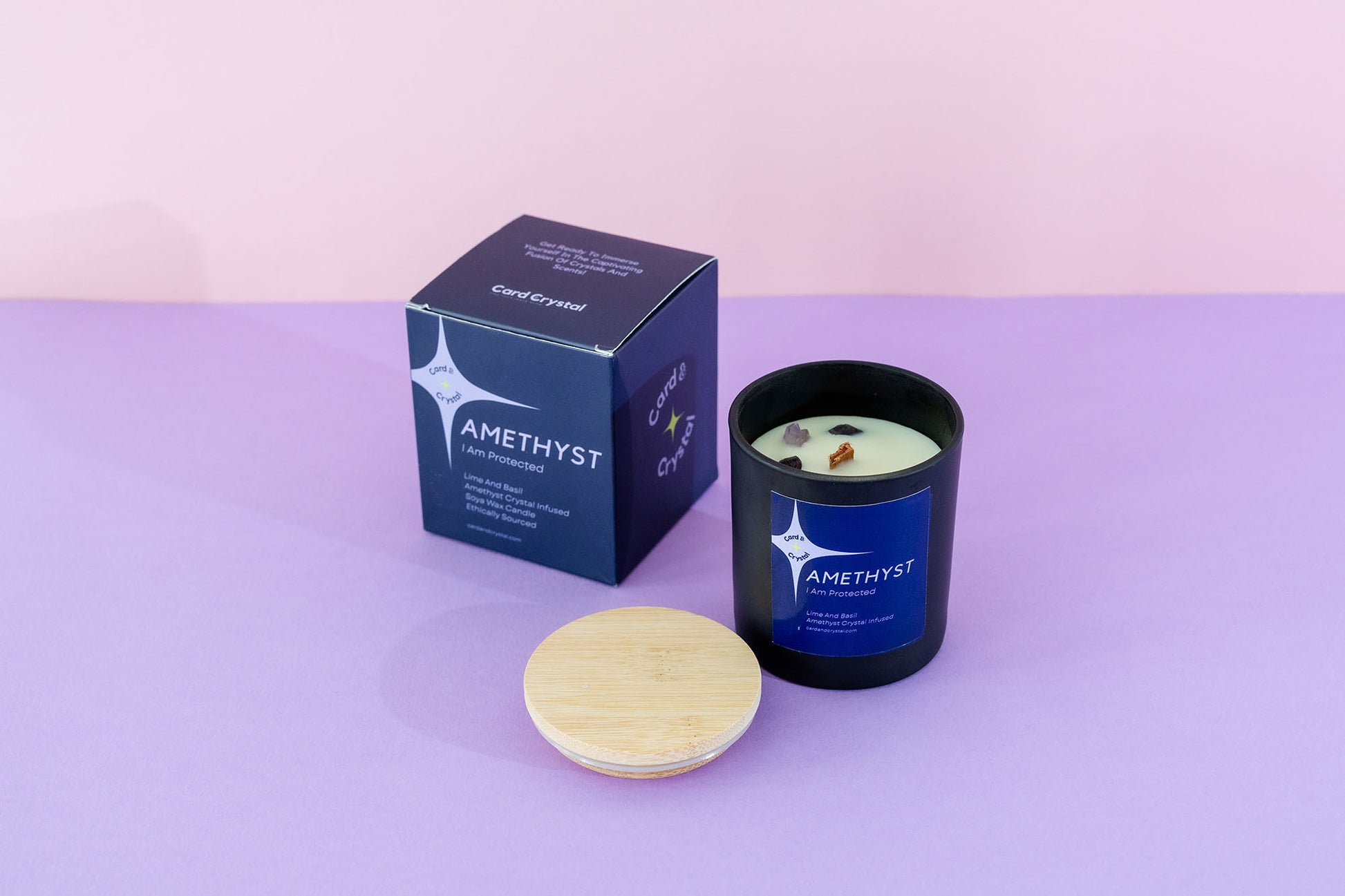 Amethyst Crystal Infused Candle