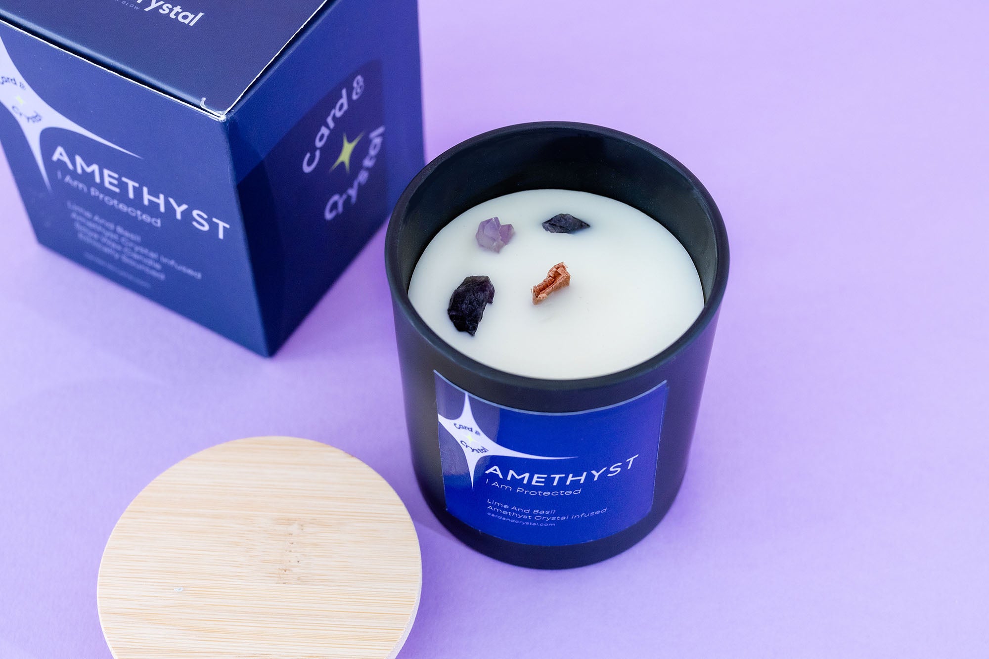Amethyst Crystal Infused Candle