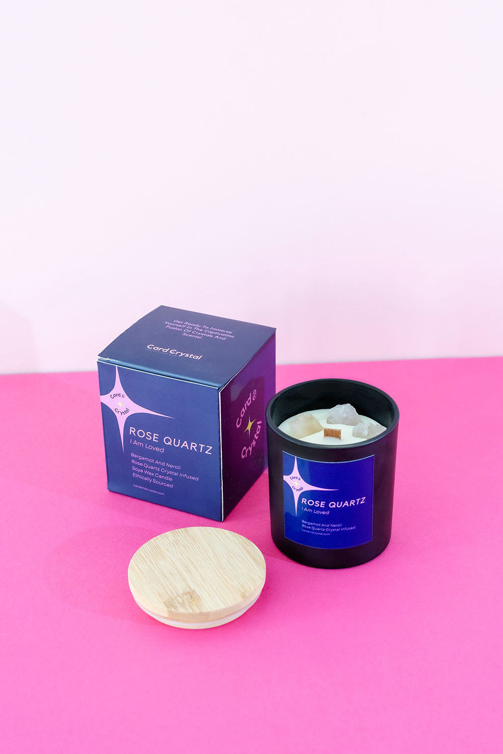 Rose Quartz Crystal infused Candle