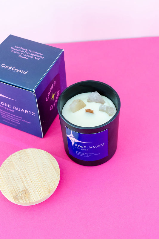 Rose Quartz Crystal infused Candle
