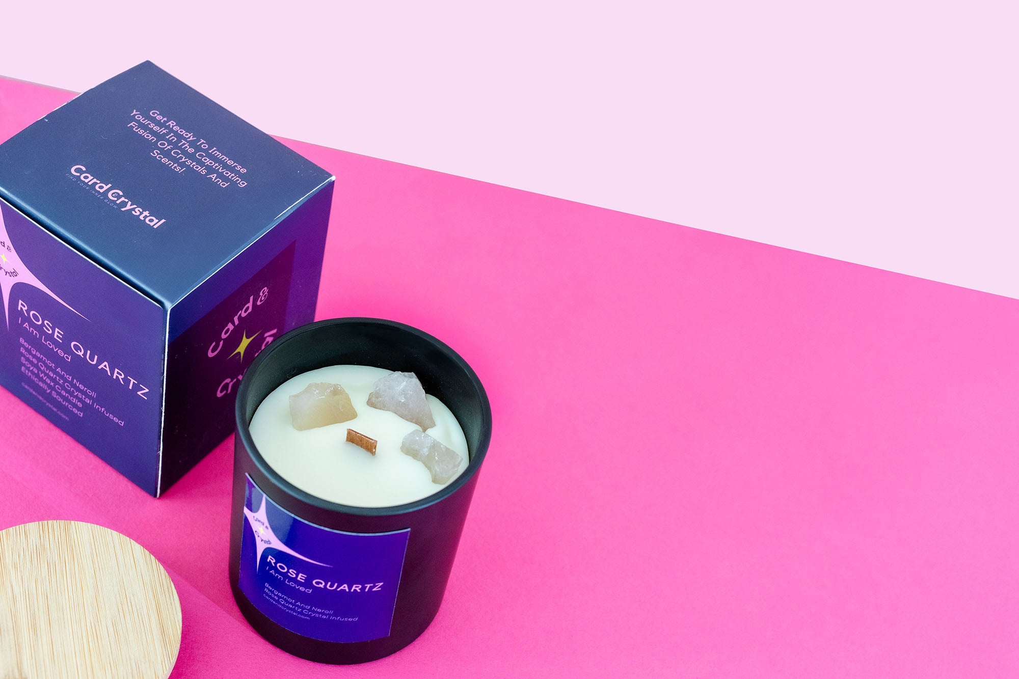 Rose Quartz Crystal infused Candle
