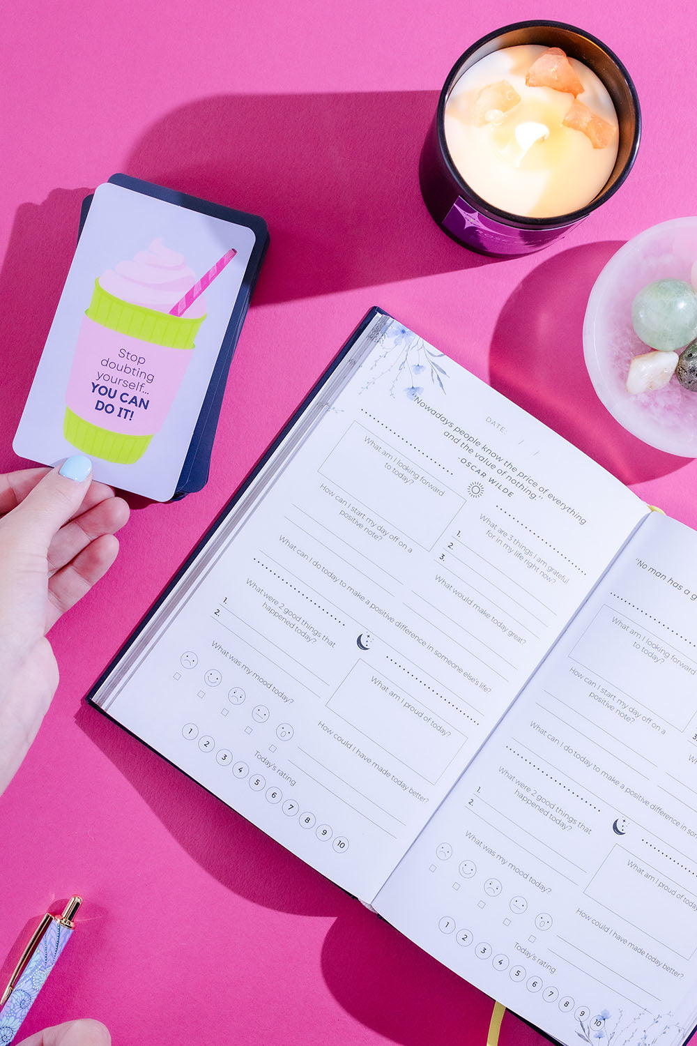 Affirmation Cards and Guided Journal Bundle