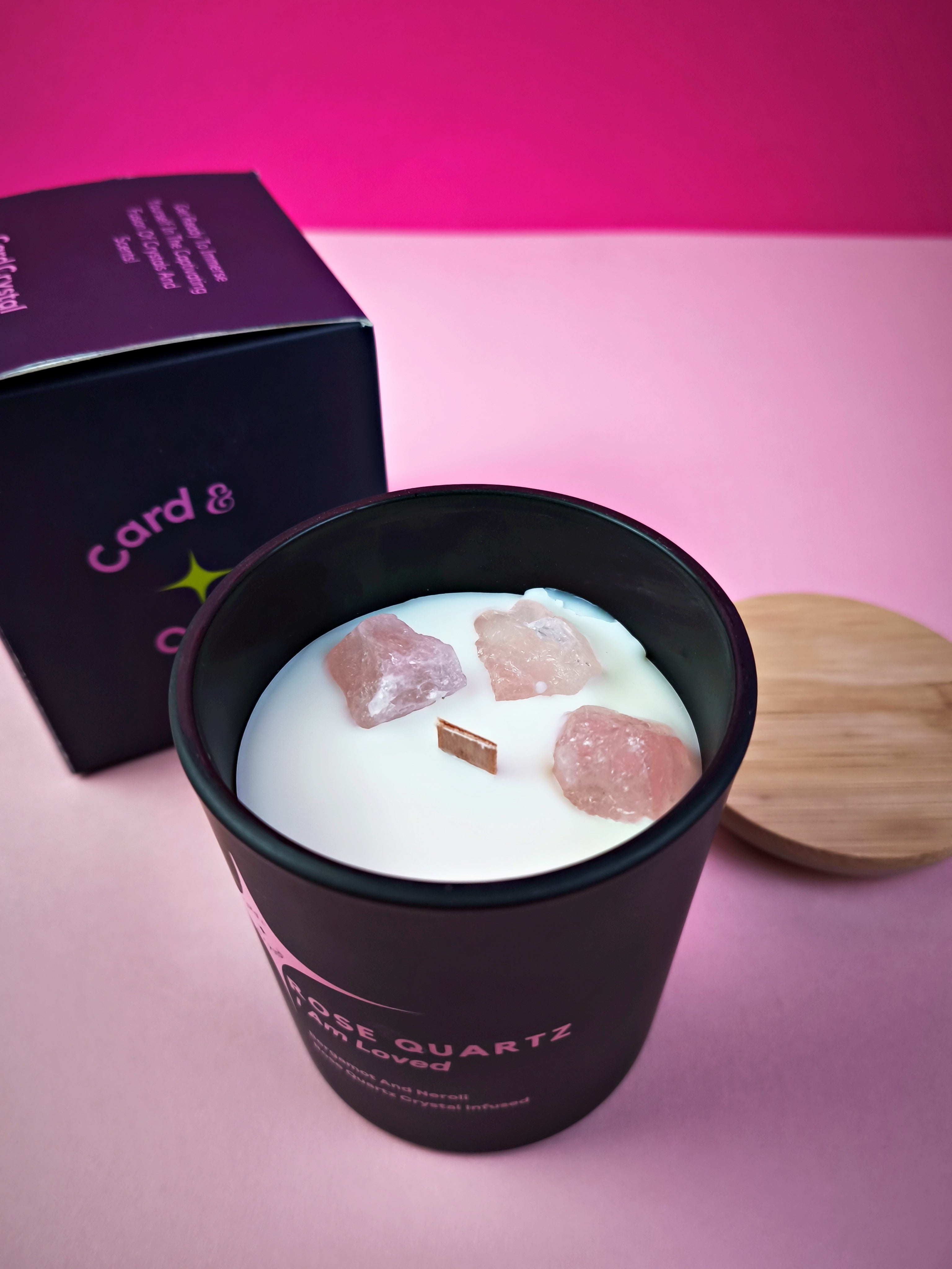 Rose Quartz Crystal infused Candle