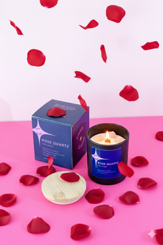 Rose Quartz Crystal infused Candle