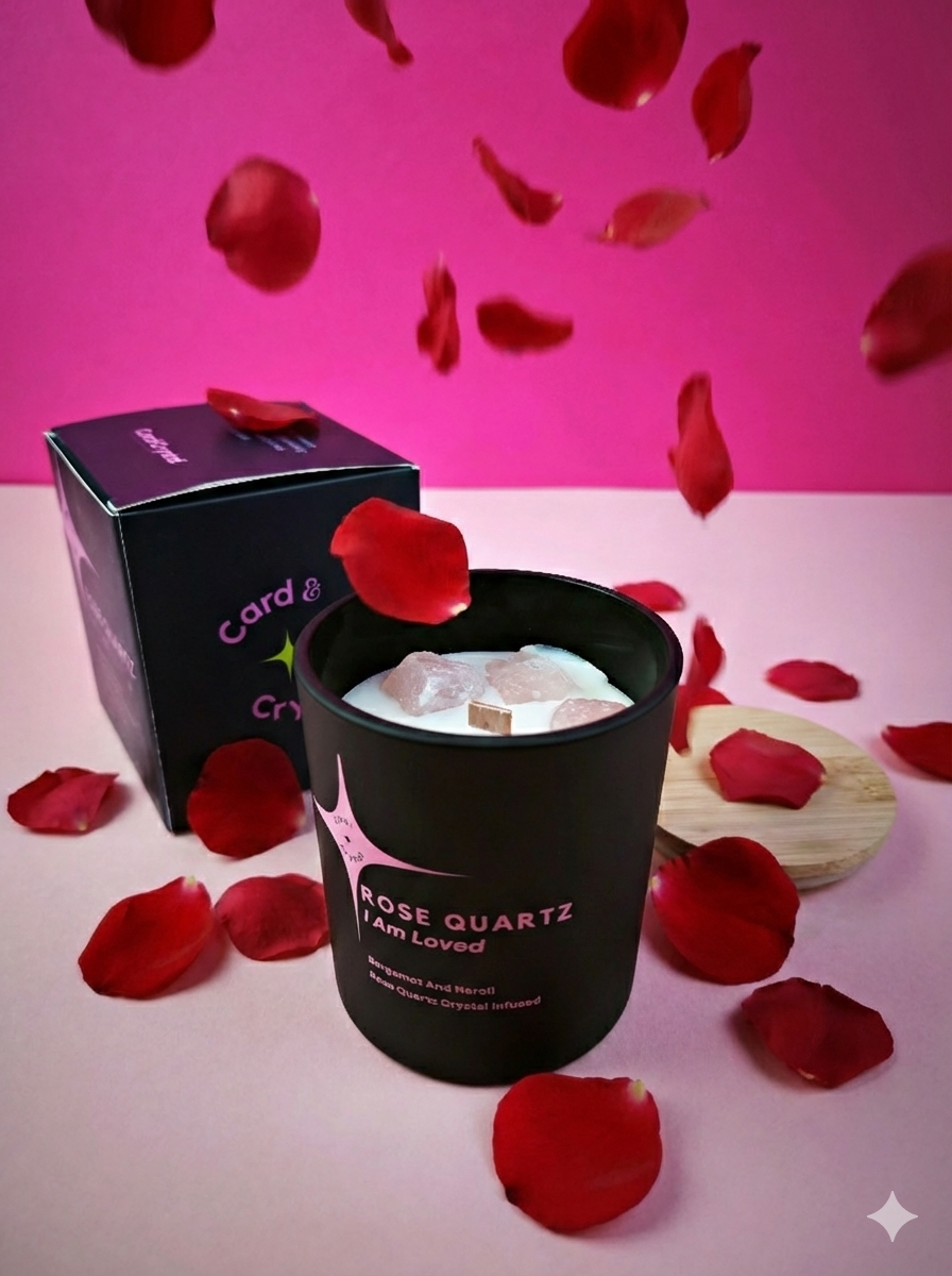 Rose Quartz Crystal infused Candle