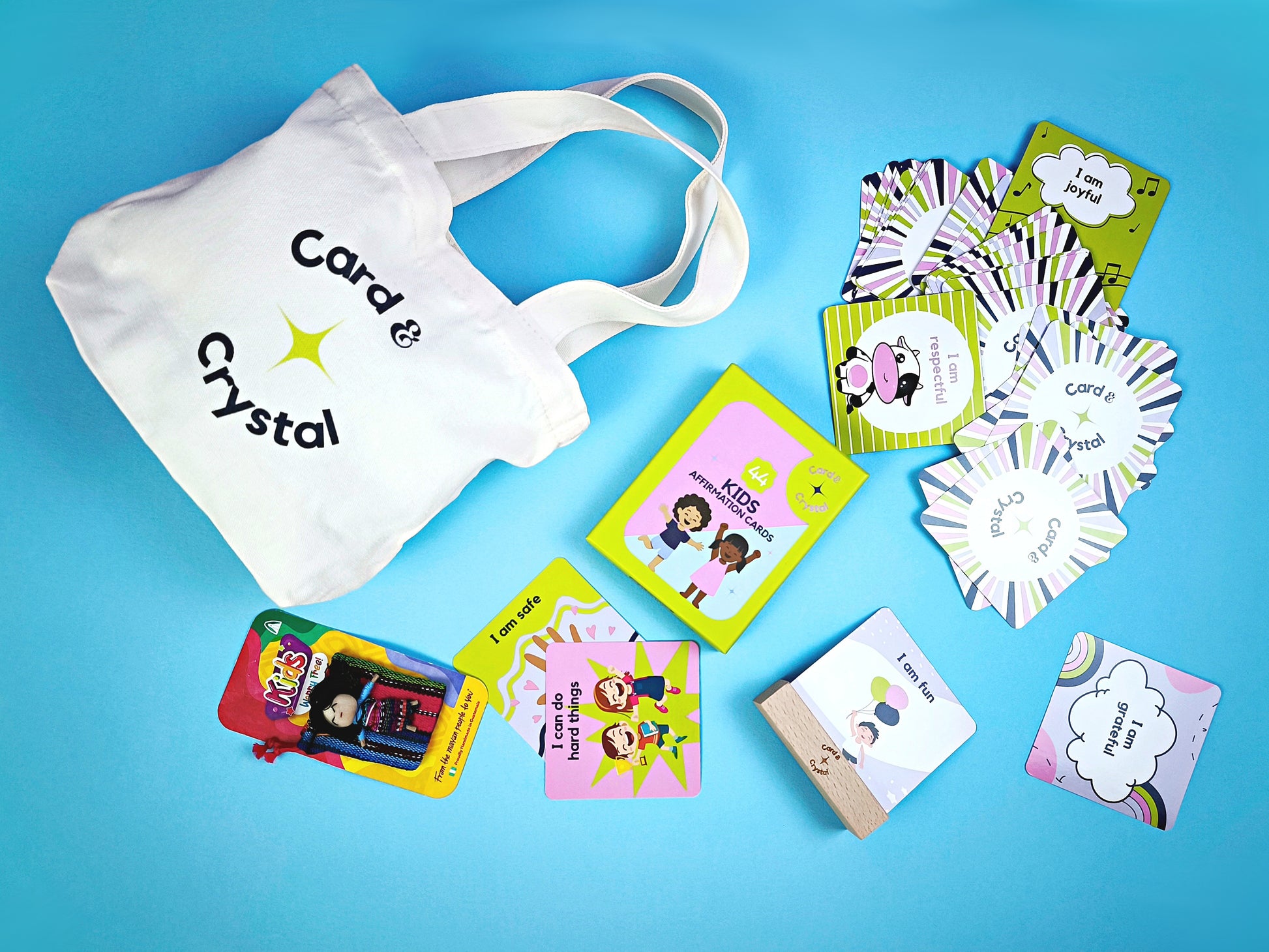 Kids Affirmation Cards + Worry Doll Bundle