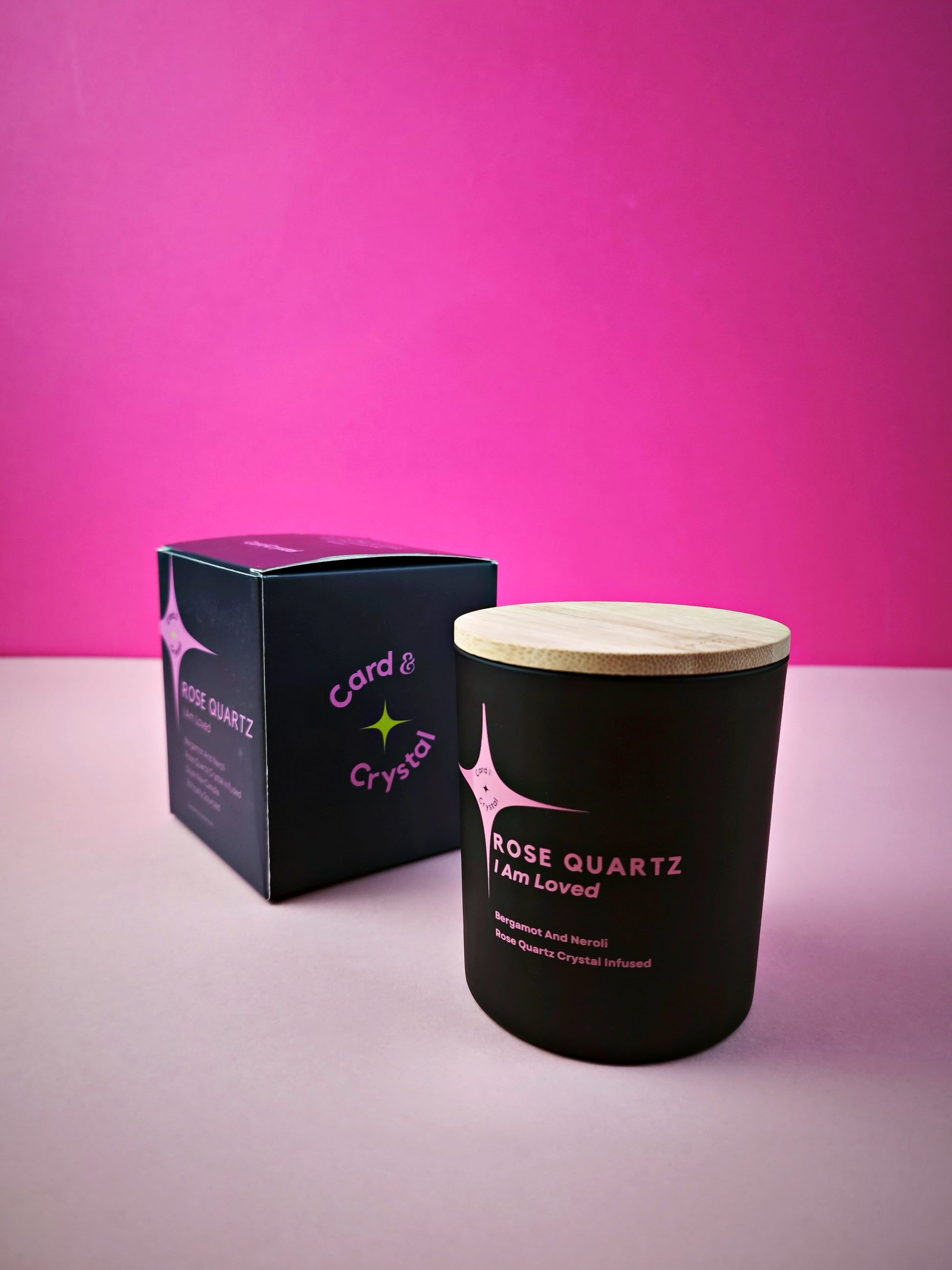 Rose Quartz Crystal infused Candle