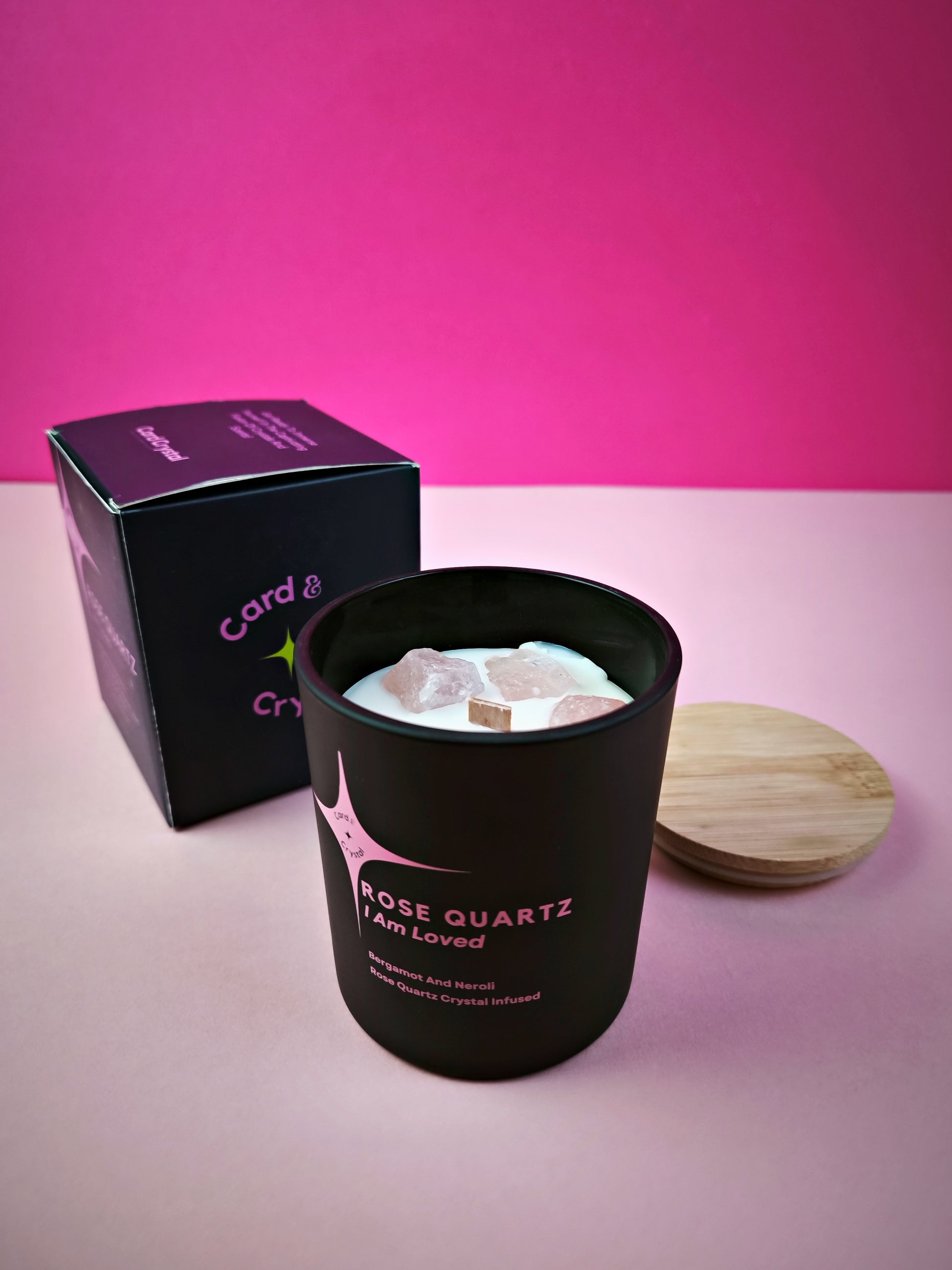 Rose Quartz Crystal infused Candle
