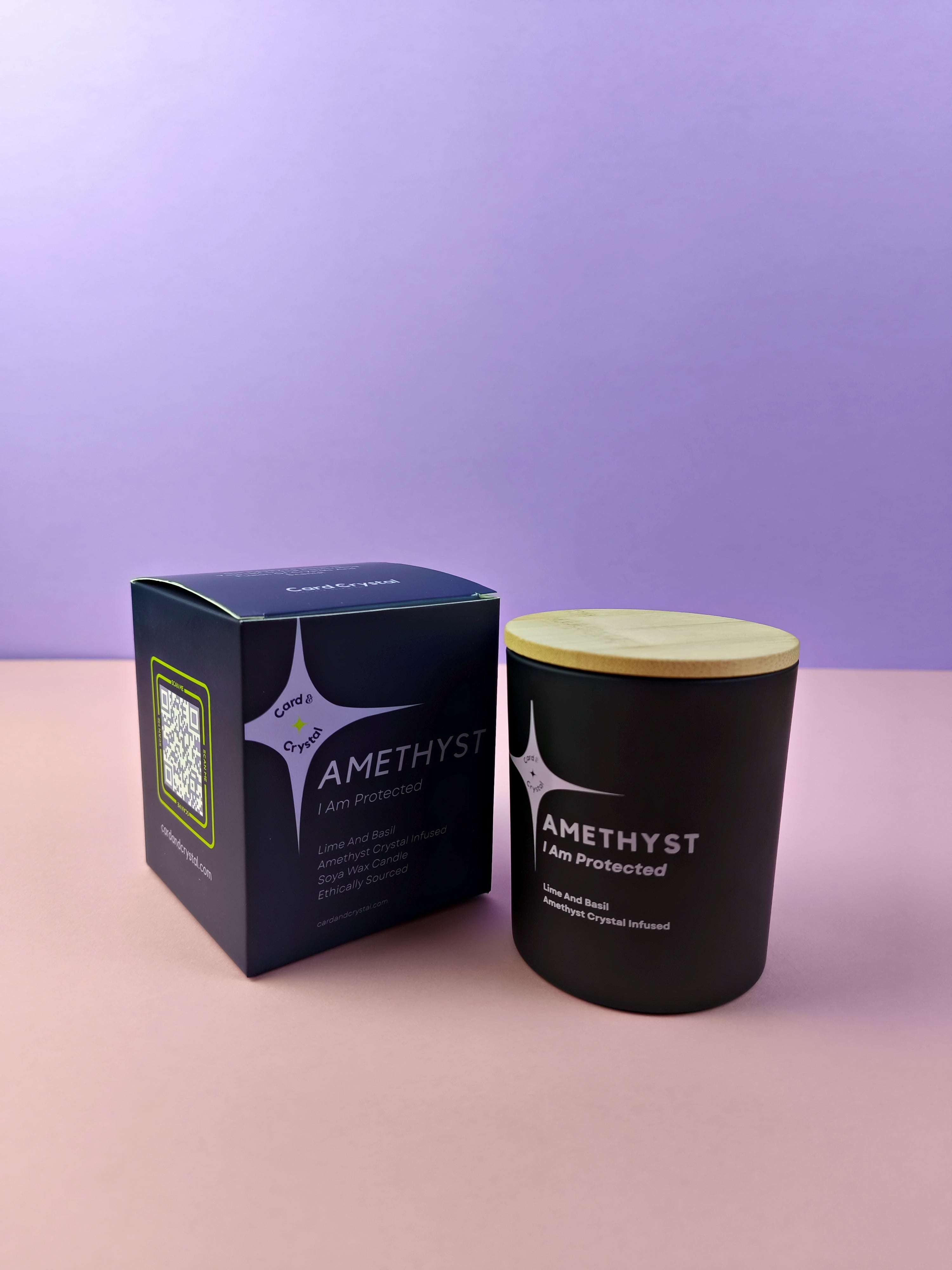 Amethyst Crystal Infused Candle