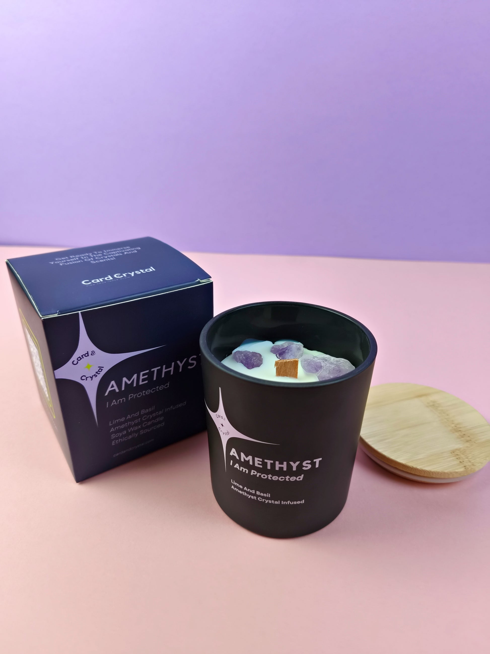 Amethyst Crystal Infused Candle